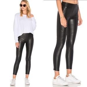 NWT Free People Vegan Faux Leather Leggings in Black / 25